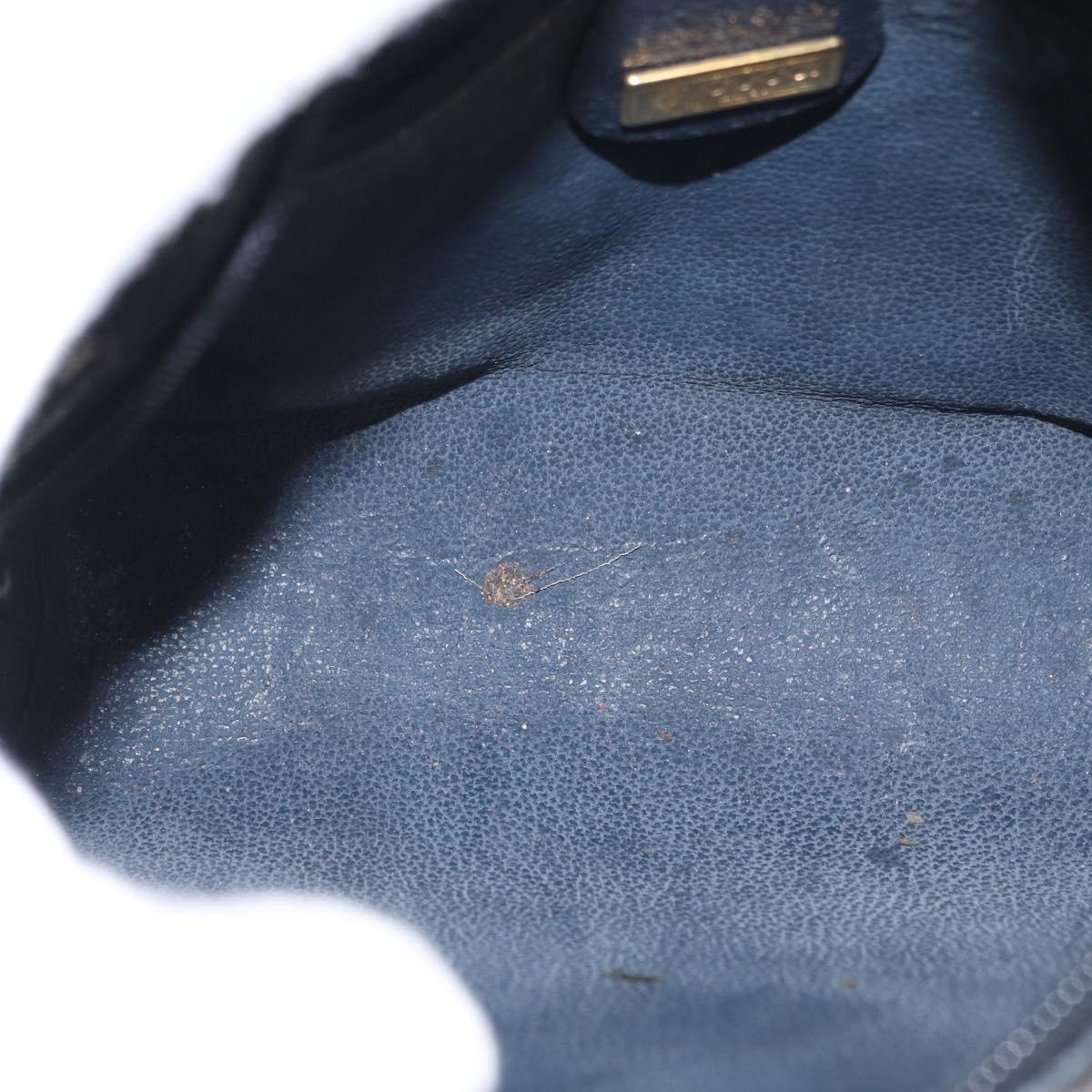 GUCCI GG Supreme Shoulder Bag PVC Leather Navy Gold 007 58 0093 Auth 155057