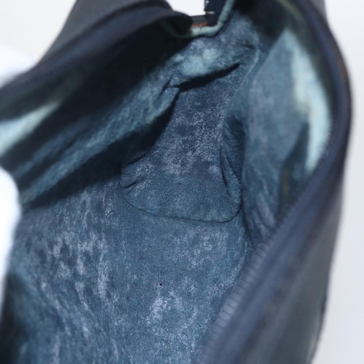 GUCCI GG Supreme Sherry Line Shoulder Bag PVC Navy Gold 010 378 Auth 155058