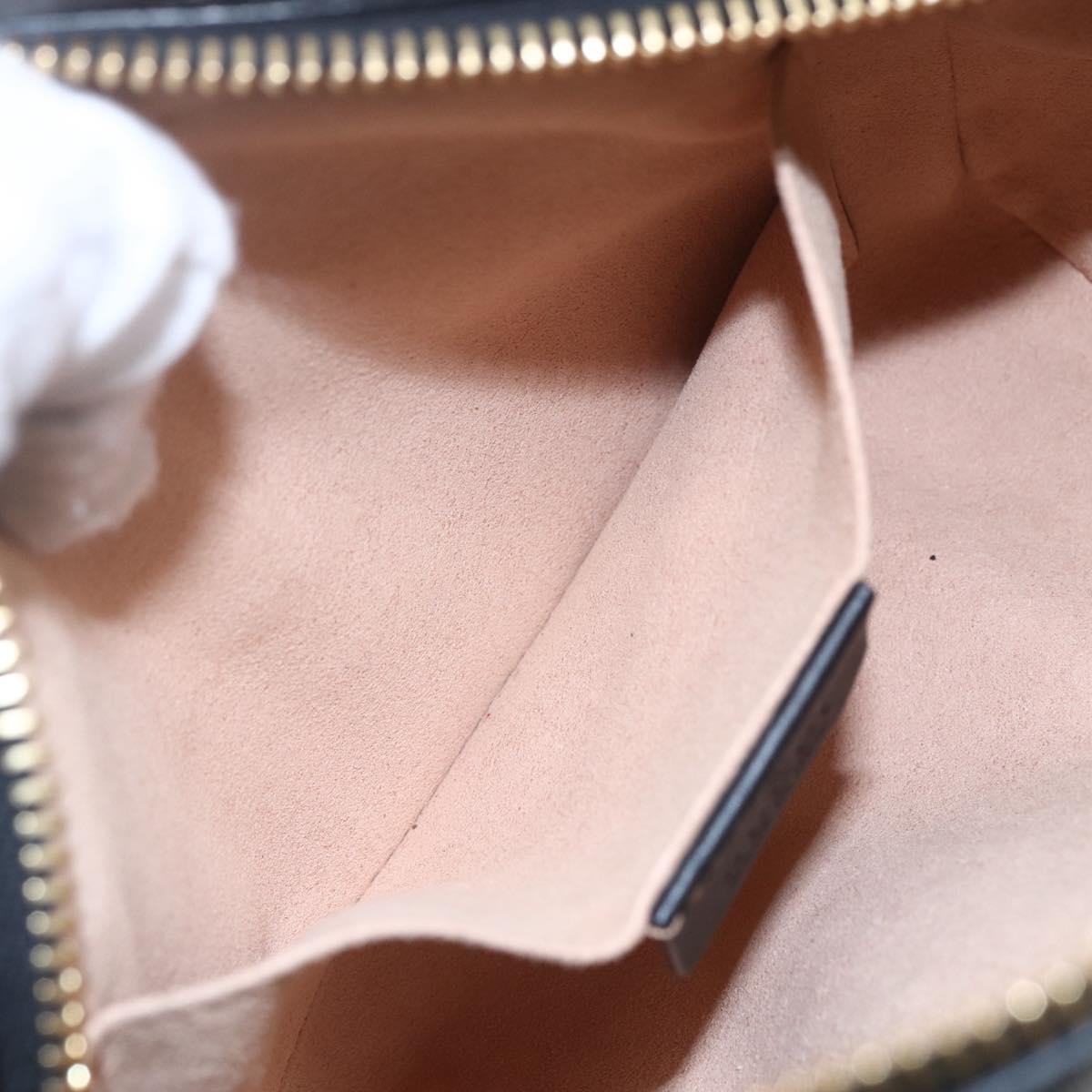 GUCCI Sherry Line Shoulder Bag Suede Leather Black Red 517350 Auth 155060