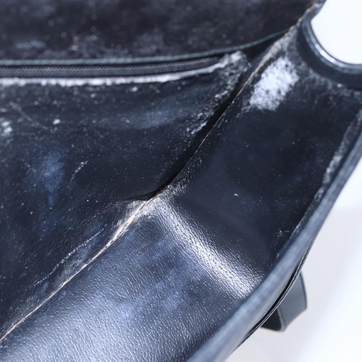 GUCCI Micro GG Canvas Shoulder Bag Black Gold 001 904 0915 Auth 155061