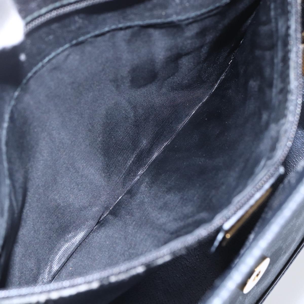 GUCCI Micro GG Canvas Shoulder Bag Black Gold 001 904 0915 Auth 155061