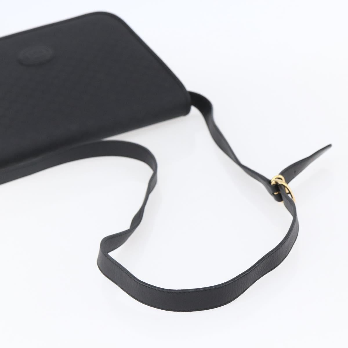 GUCCI Micro GG Canvas Shoulder Bag Black Gold 001 904 0915 Auth 155061