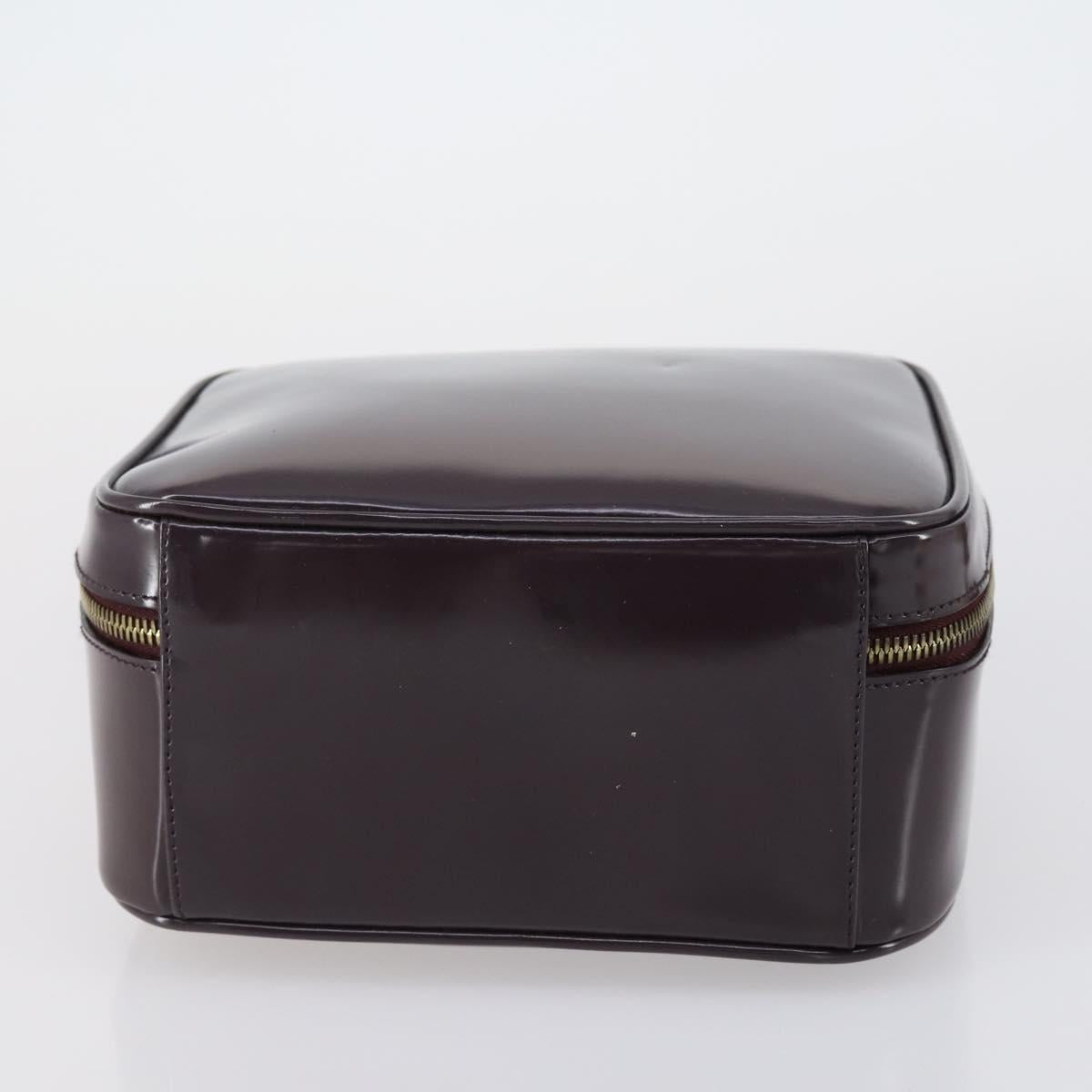 GUCCI Bamboo Hand Bag Enamel 2way Purple Gold 000 270 0323 Auth 155063