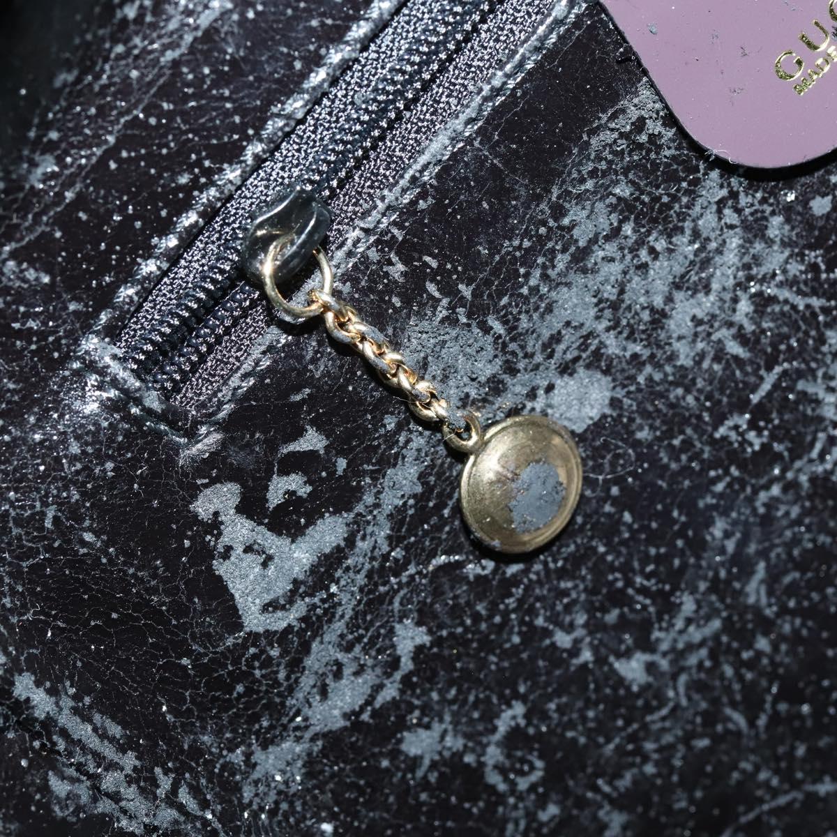 GUCCI Bamboo Hand Bag Enamel 2way Purple Gold 000 270 0323 Auth 155063