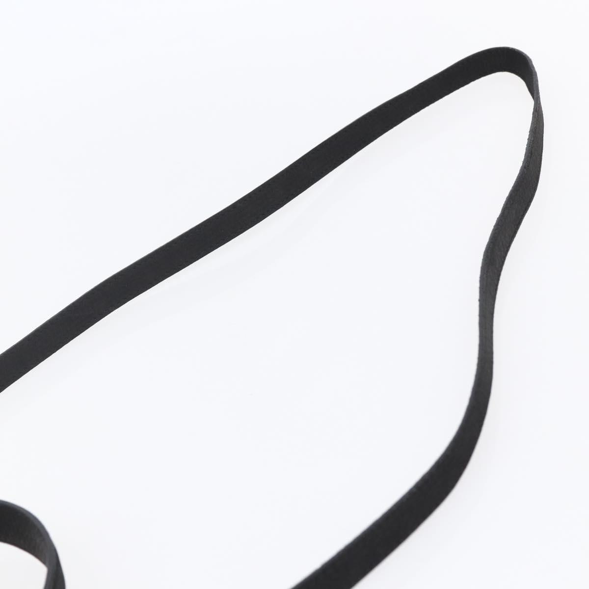 CELINE Shoulder Bag Leather Black Gold Auth 155068