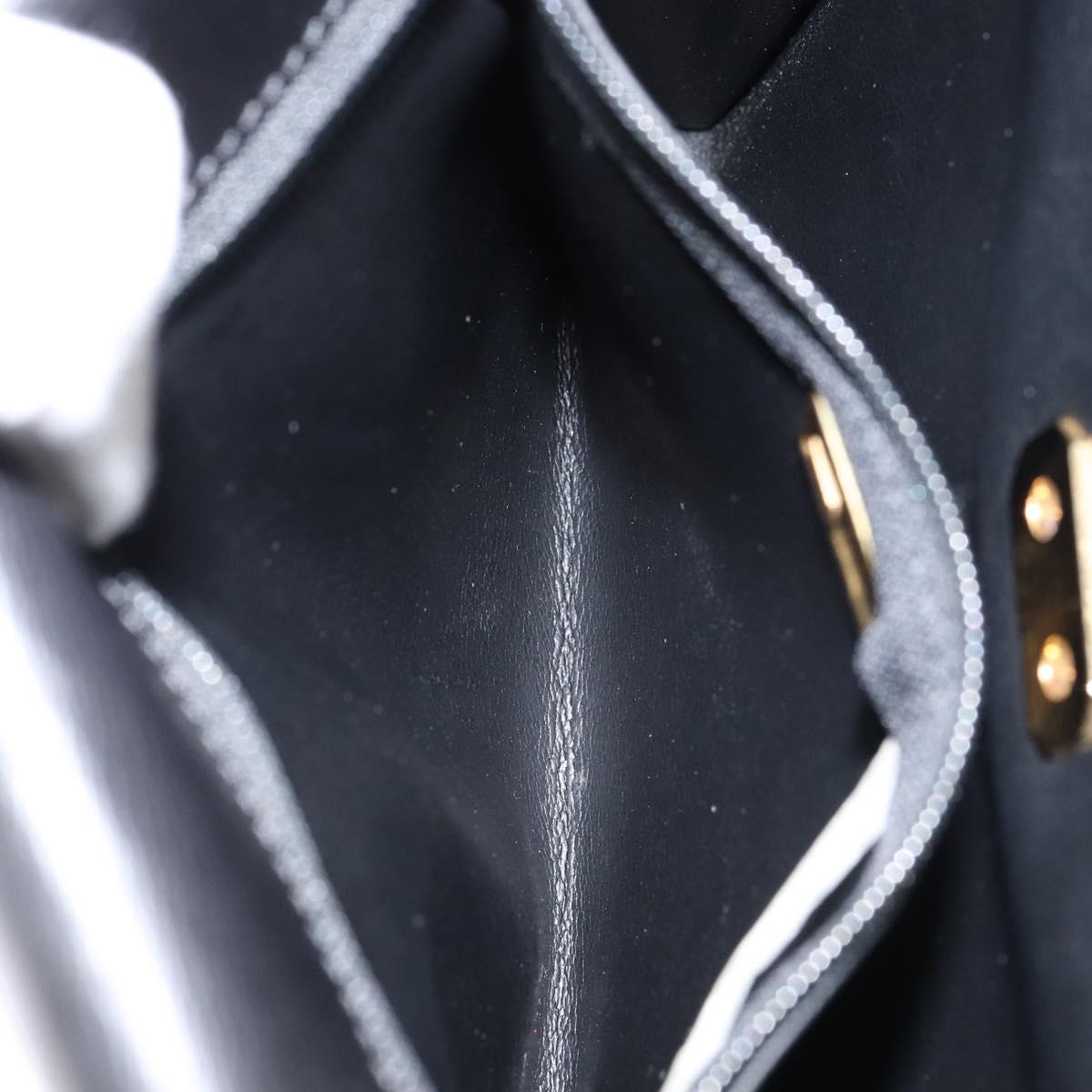 Christian Dior Shoulder Bag Leather Black Gold Auth 155073