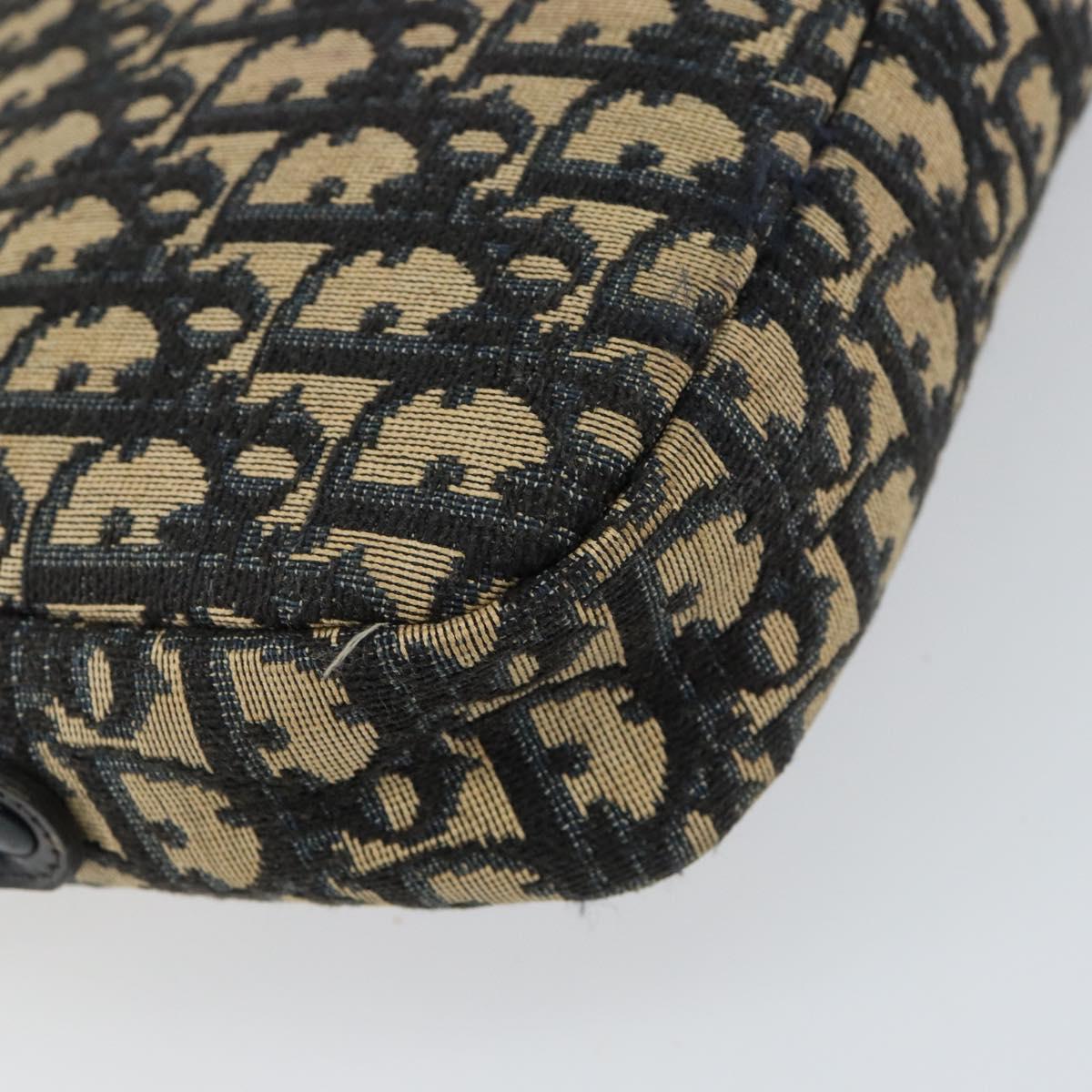 Christian Dior Trotter Canvas Shoulder Bag Navy Auth 155075