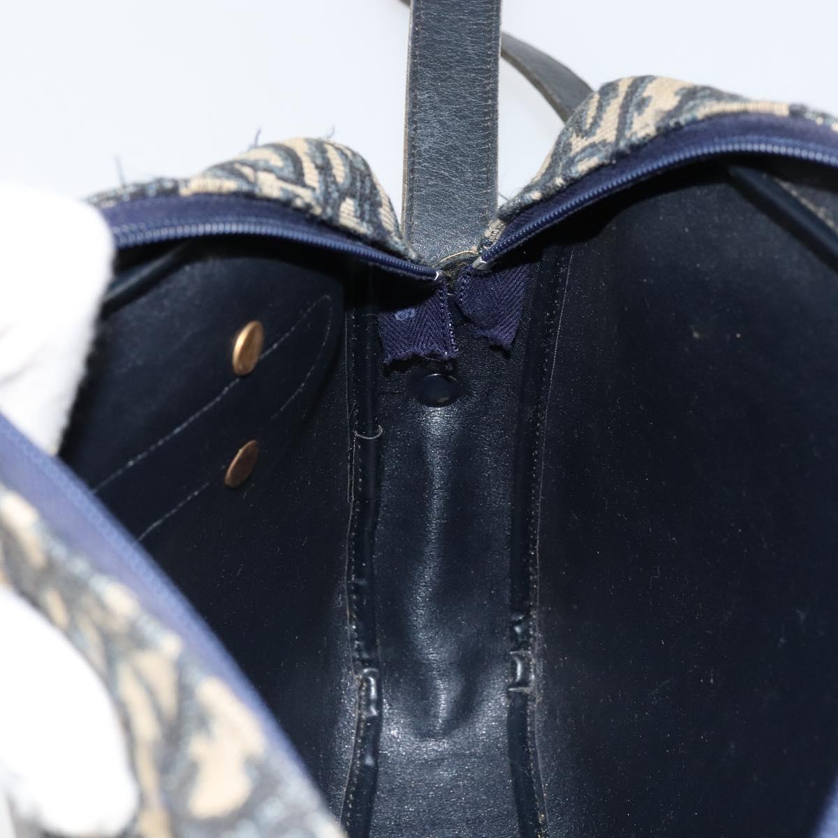 Christian Dior Trotter Canvas Shoulder Bag Navy Auth 155075