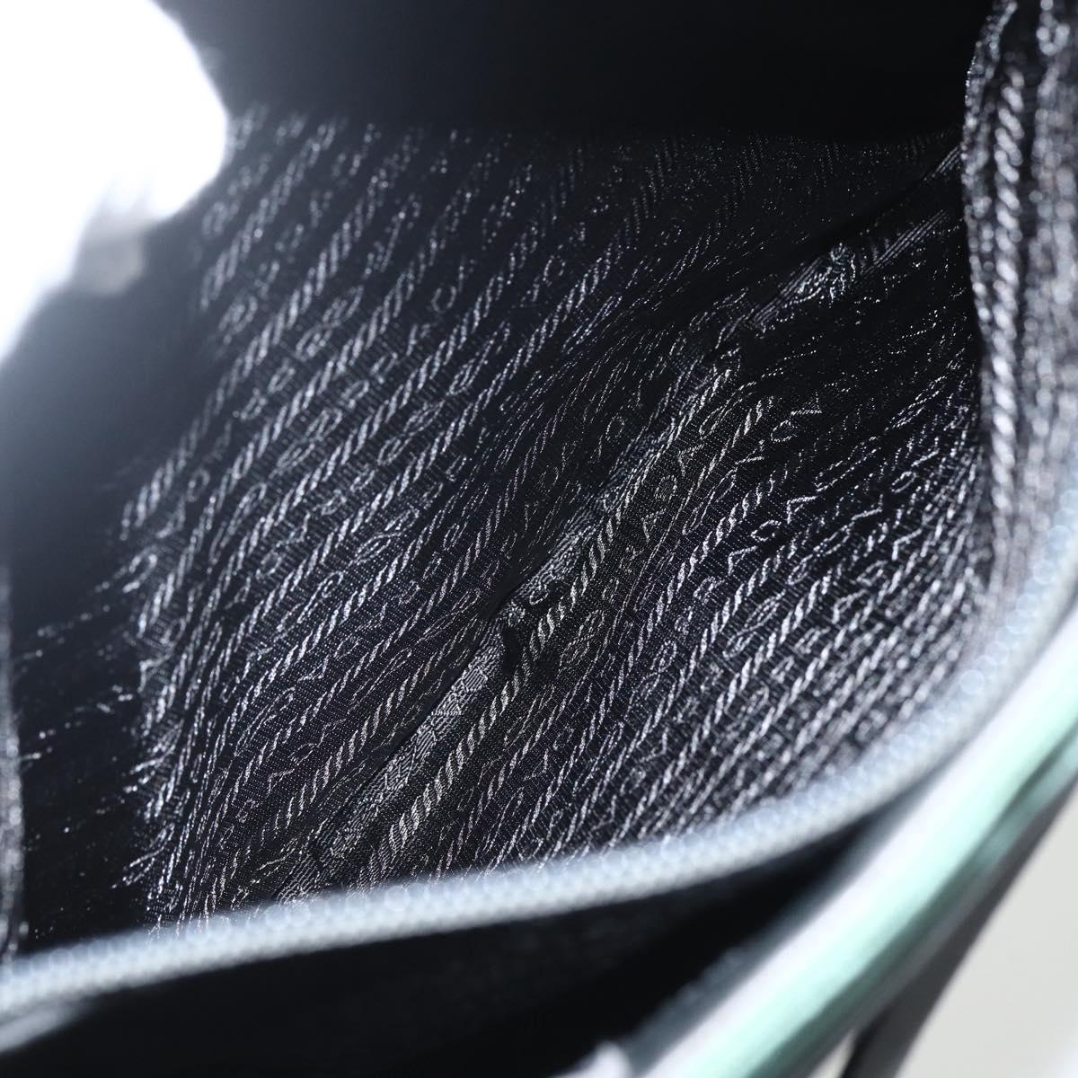 PRADA Tote Bag Nylon Green Silver Auth 155085