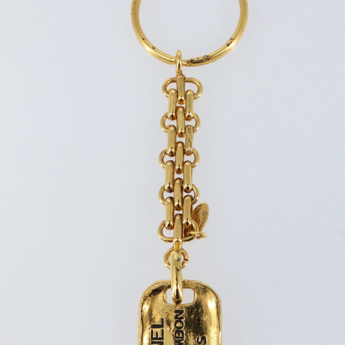 CHANEL Key Holder metal Gold CC Auth 155091V