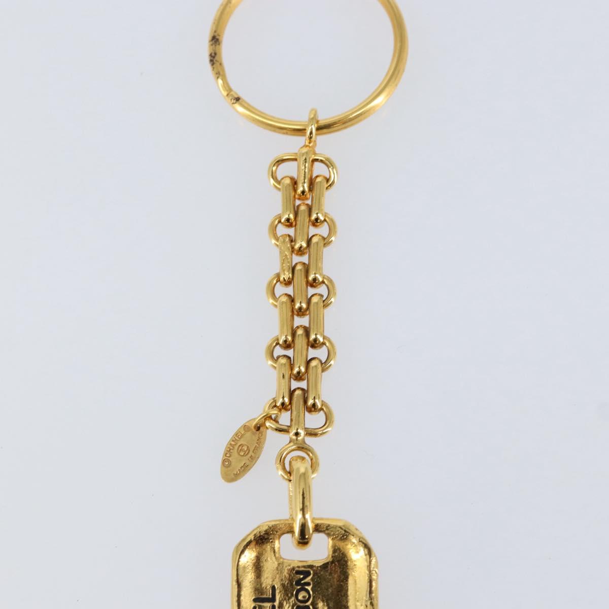CHANEL Key Holder metal Gold CC Auth 155091V