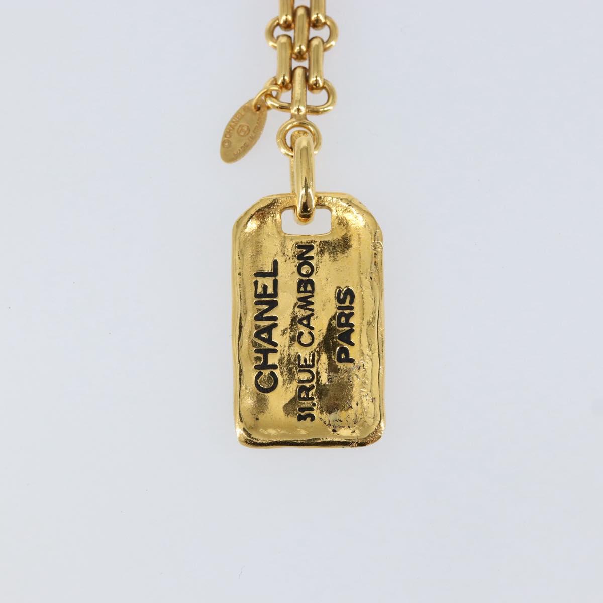 CHANEL Key Holder metal Gold CC Auth 155091V