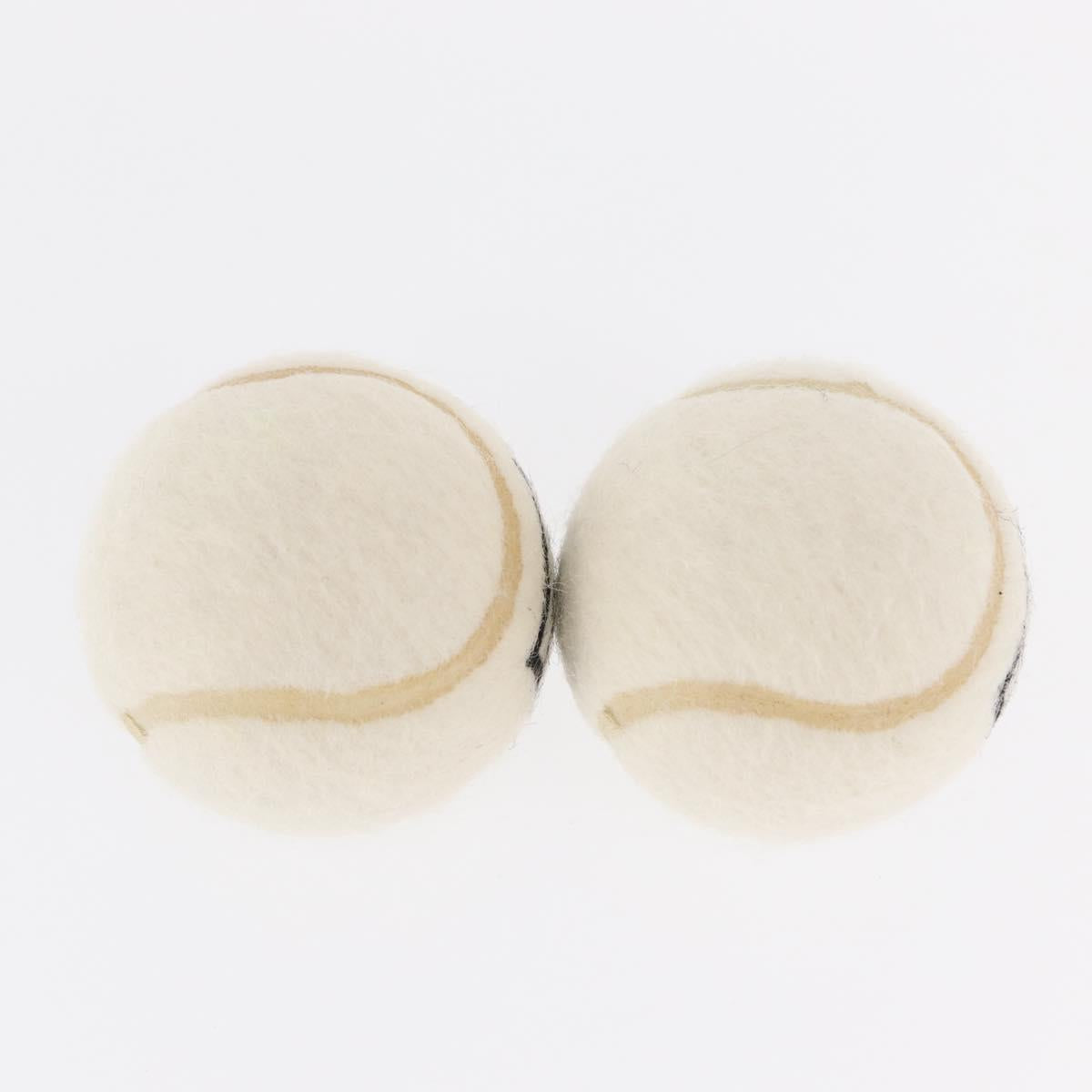 CHANEL Sports Line Set of 4 Tennis Balls White CC Auth 155098V