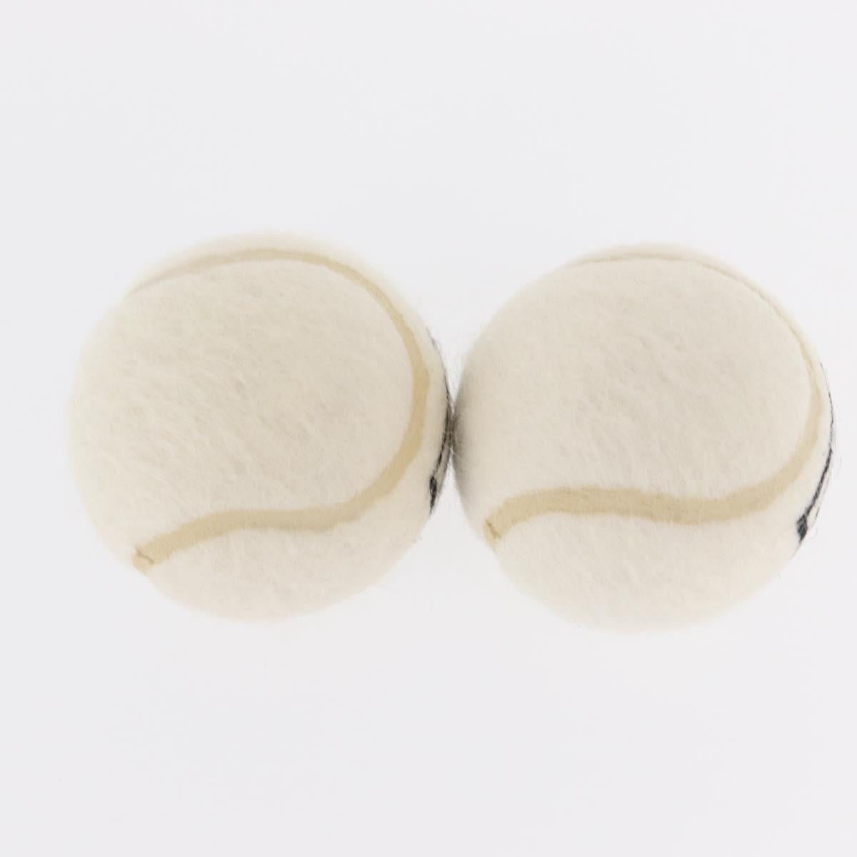 CHANEL Sports Line Set of 4 Tennis Balls White CC Auth 155098V