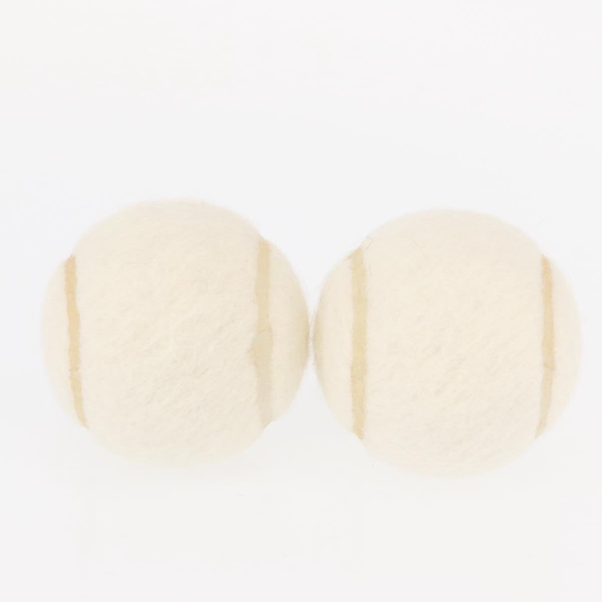 CHANEL Sports Line Set of 4 Tennis Balls White CC Auth 155098V