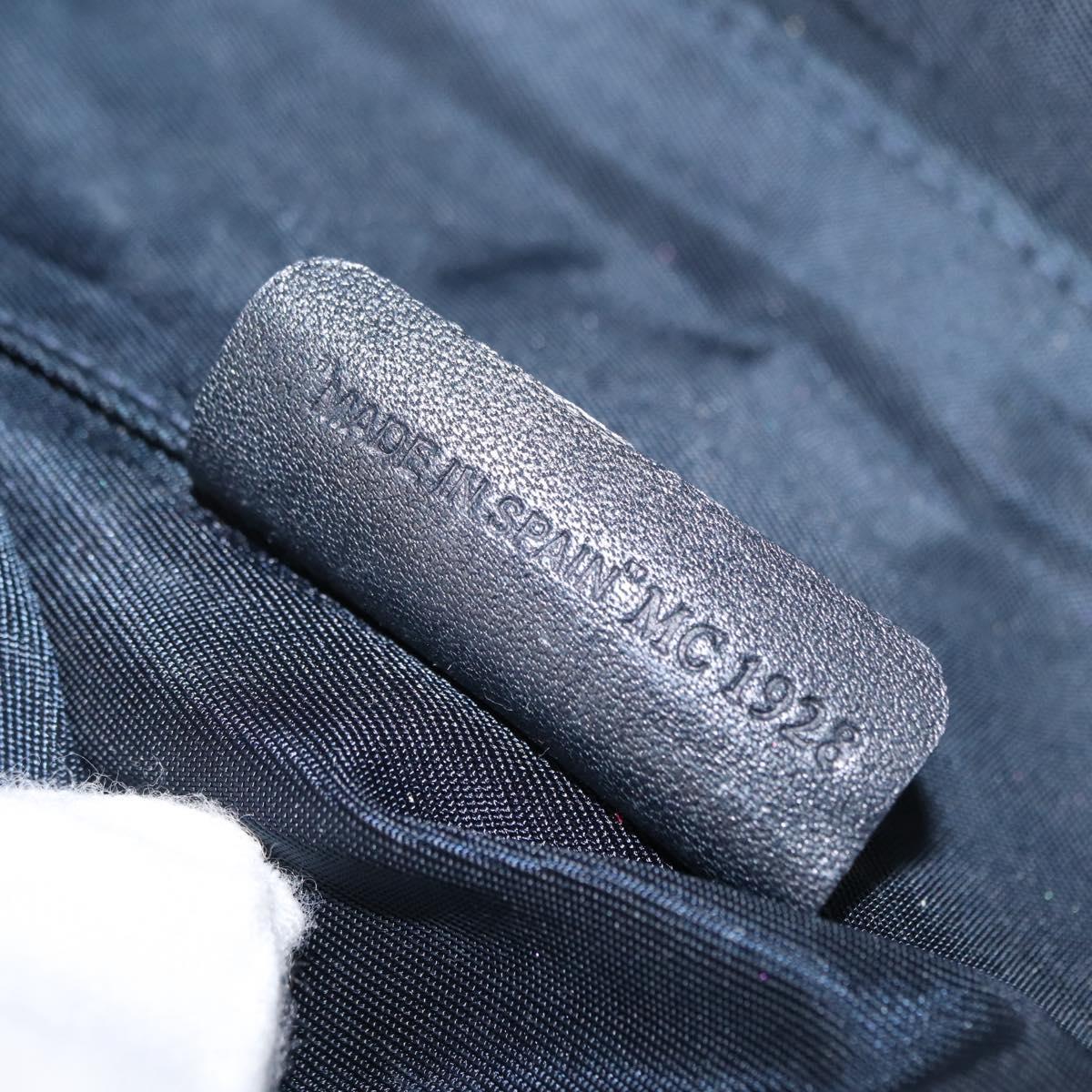 Christian Dior Trotter Canvas Saddle Pouch Accessory Pouch Navy Gold Auth 155099