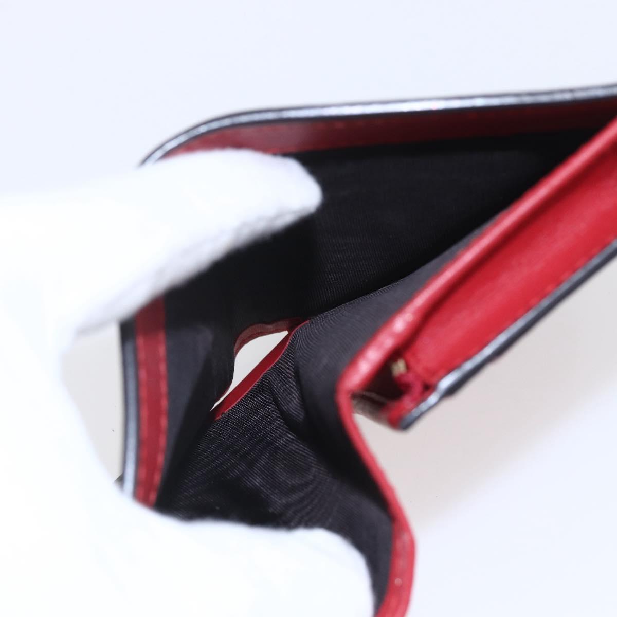 GUCCI GG Supreme Bifold Wallet PVC Leather Beige 499380 Auth 155101