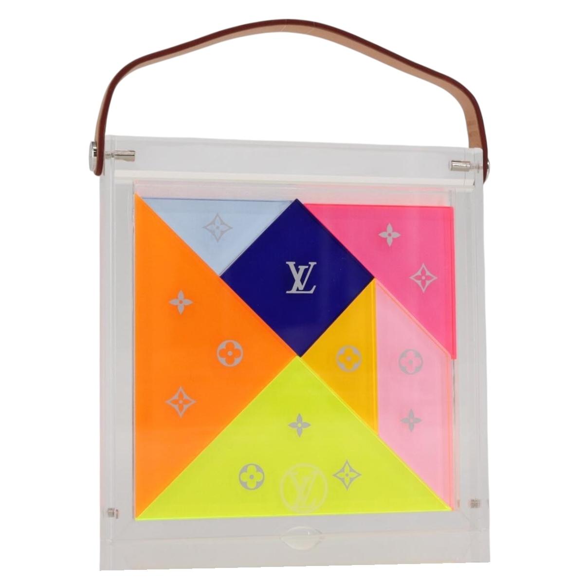 LOUIS VUITTON Puzzle Domino Glass Clear GI0480 LV Auth 155102M