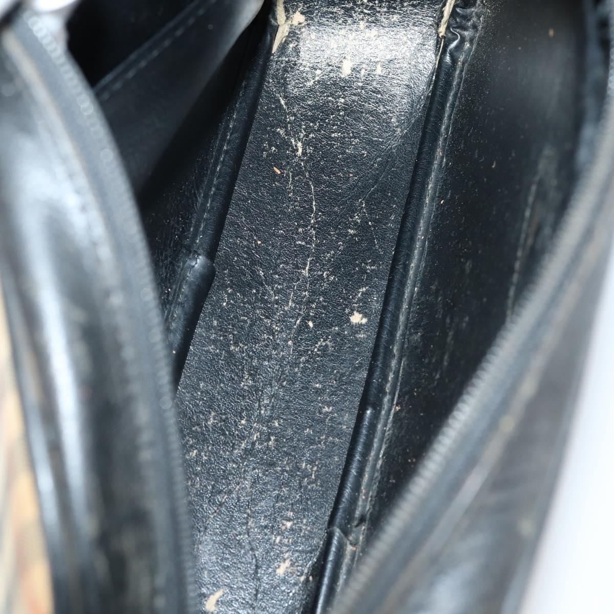 Burberrys Nova Check Shoulder Bag Nylon Canvas 2 Set Beige Auth 155112