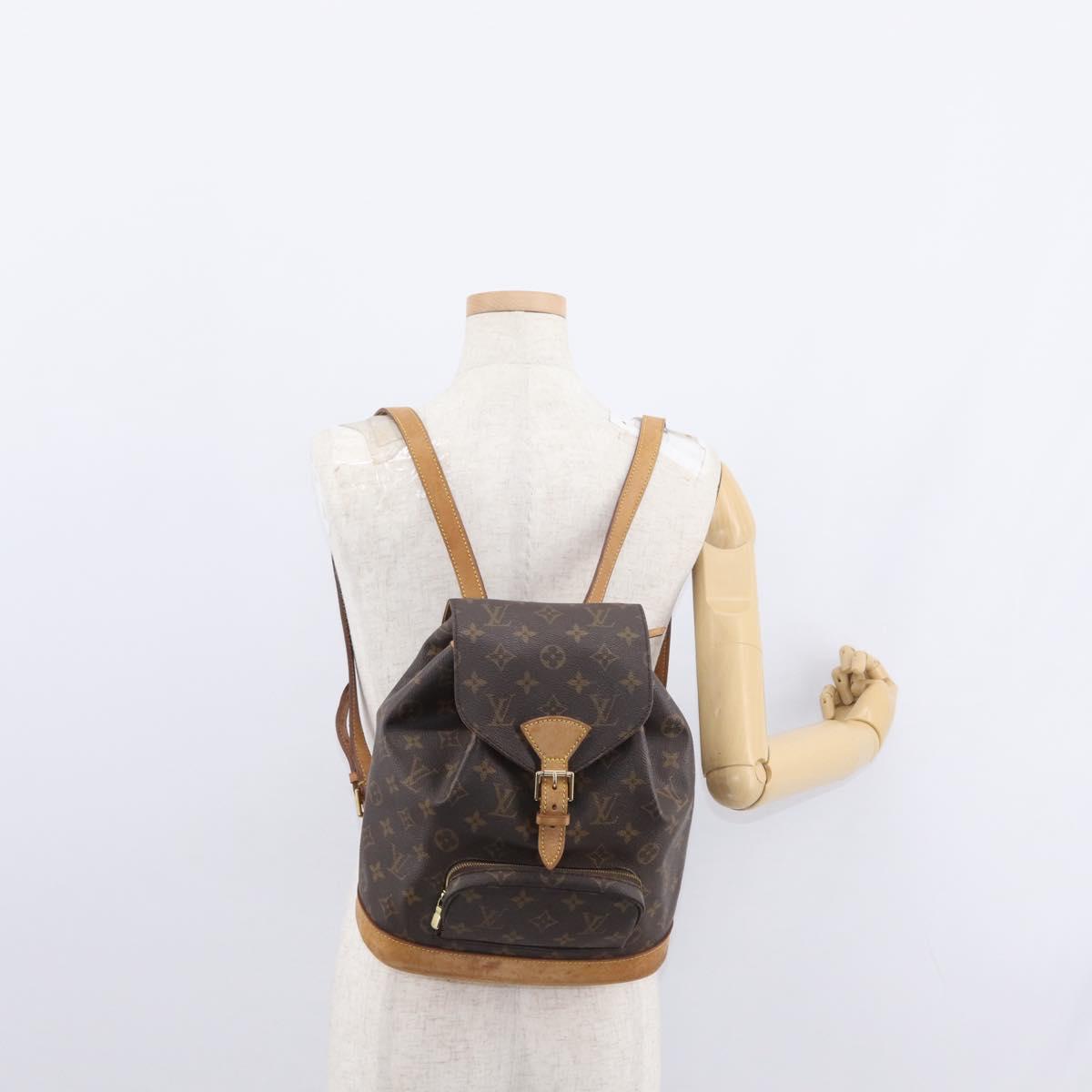 LOUIS VUITTON Monogram Montsouris MM Backpack M51136 LV Auth 155133