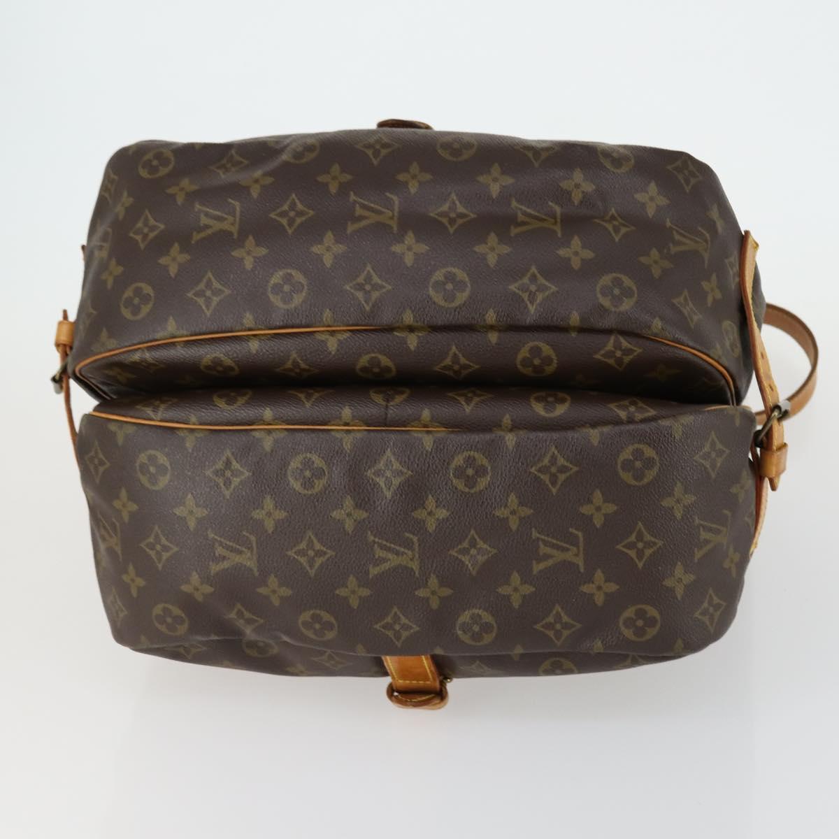 LOUIS VUITTON Monogram Saumur 35 Shoulder Bag M42254 LV Auth 155140