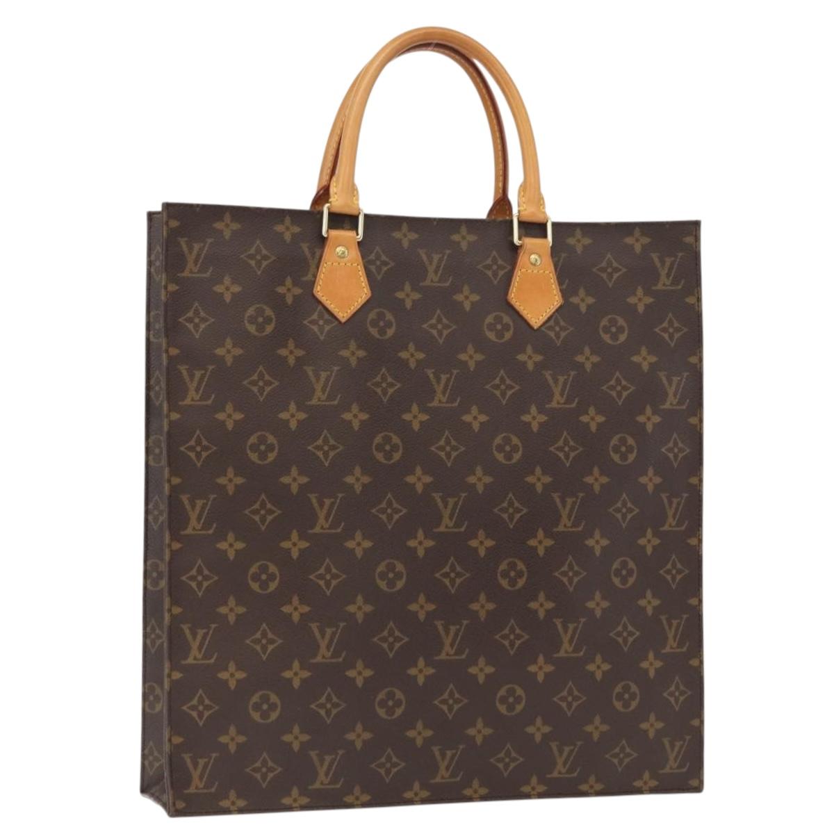 LOUIS VUITTON Monogram Sac Plat Hand Bag M51140 LV Auth 155141