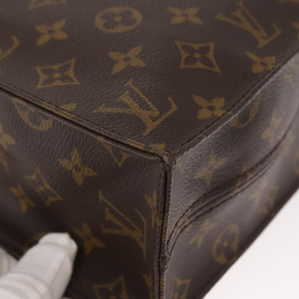 LOUIS VUITTON Monogram Sac Plat Hand Bag M51140 LV Auth 155141