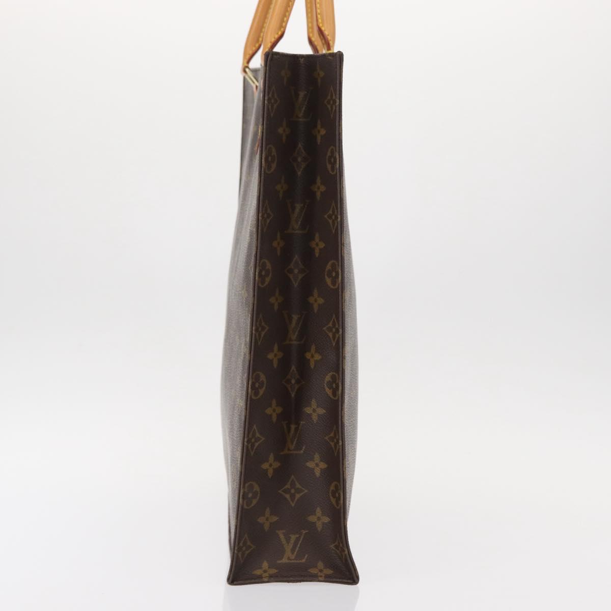 LOUIS VUITTON Monogram Sac Plat Hand Bag M51140 LV Auth 155141