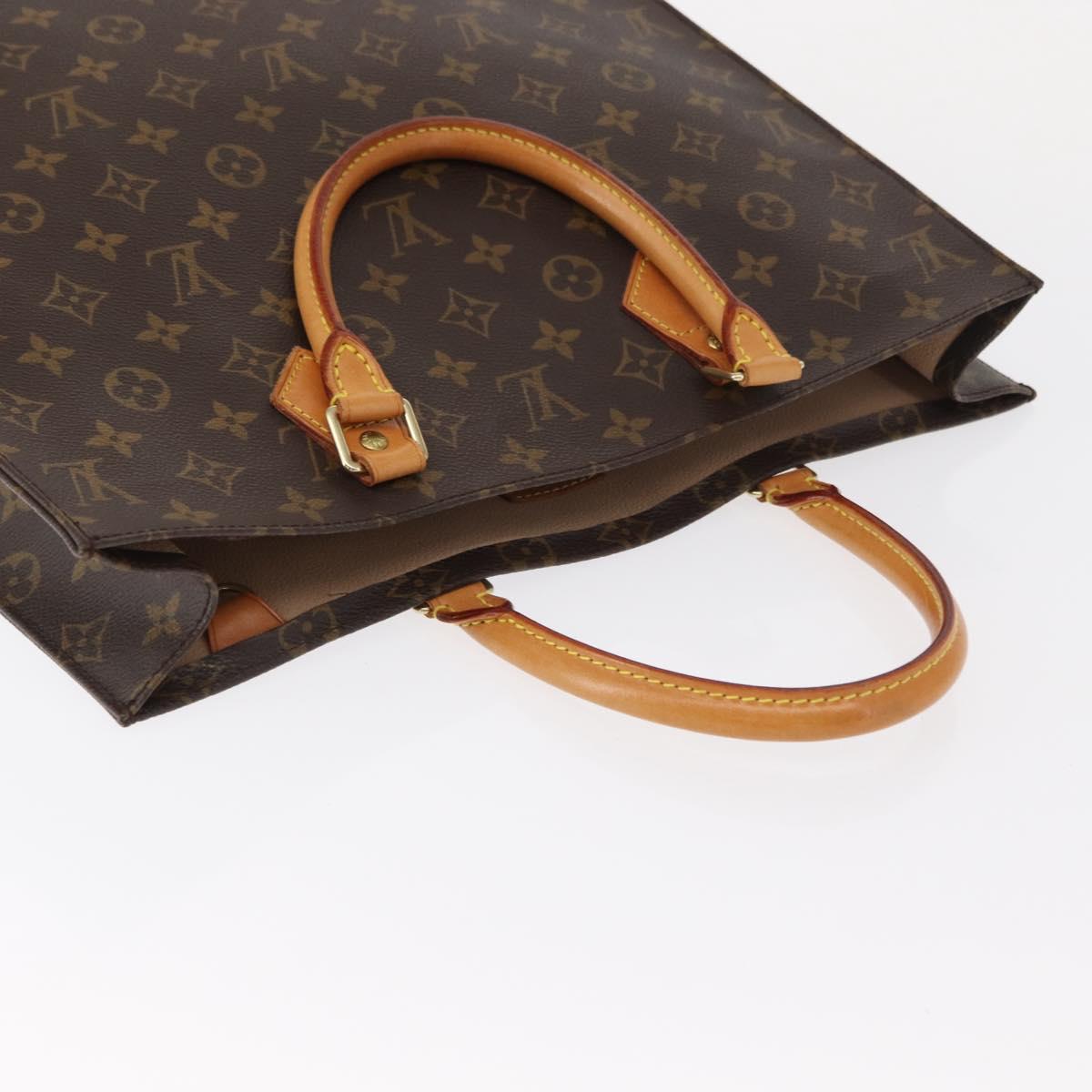 LOUIS VUITTON Monogram Sac Plat Hand Bag M51140 LV Auth 155141
