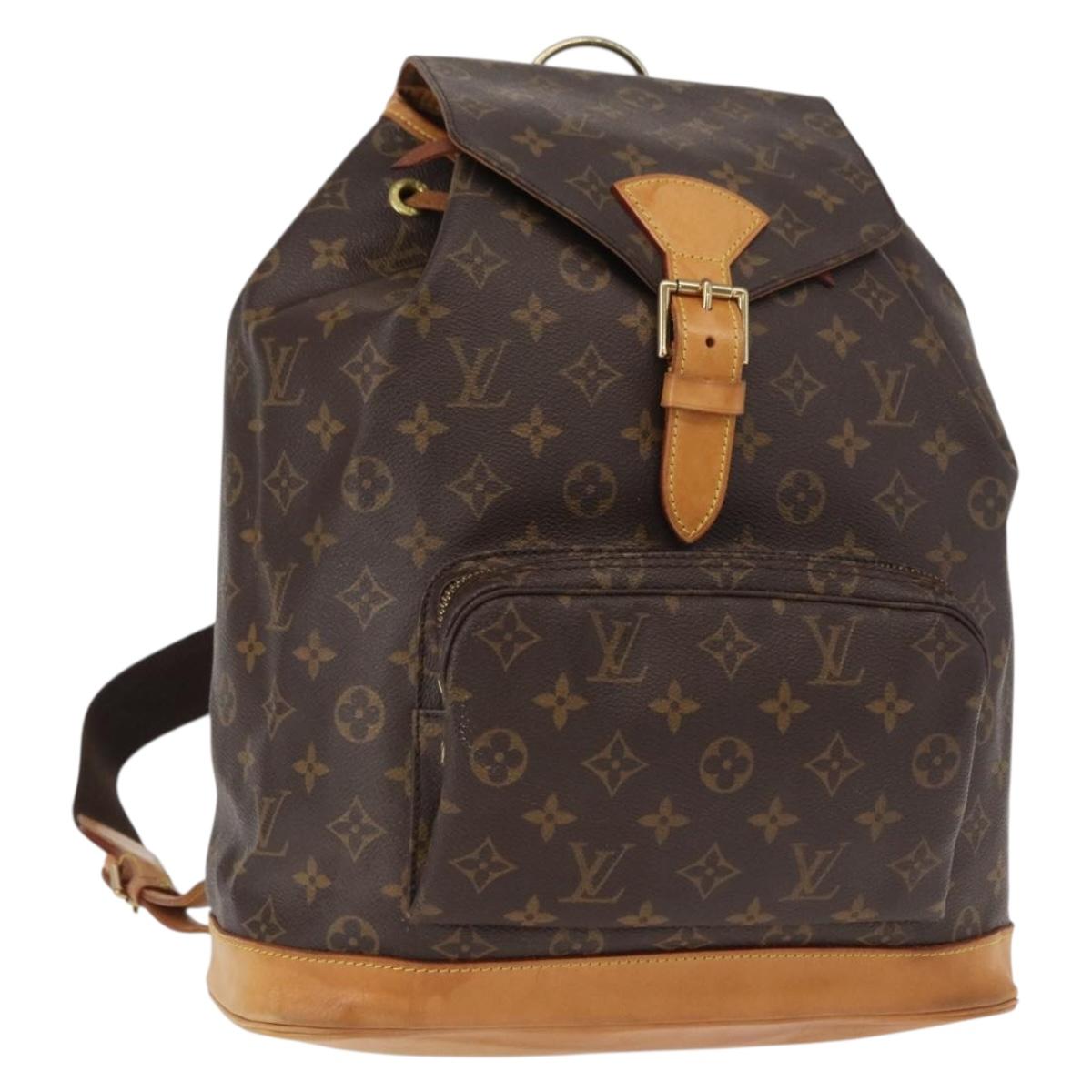 LOUIS VUITTON Monogram Montsouris GM Backpack M51135 LV Auth 155142