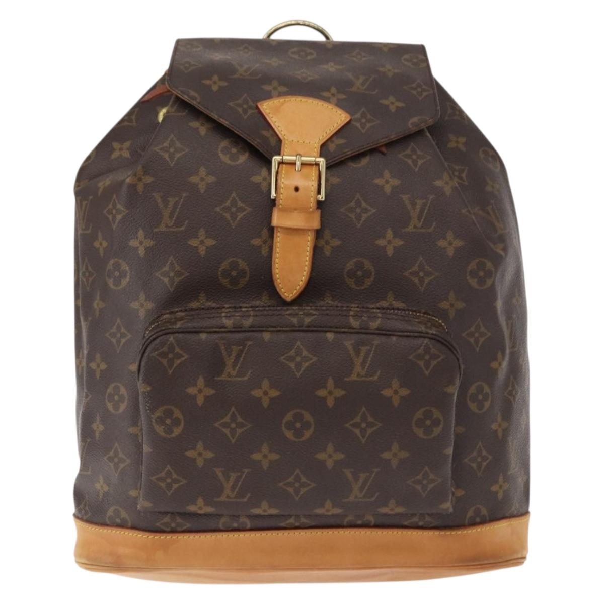 LOUIS VUITTON Monogram Montsouris GM Backpack M51135 LV Auth 155142