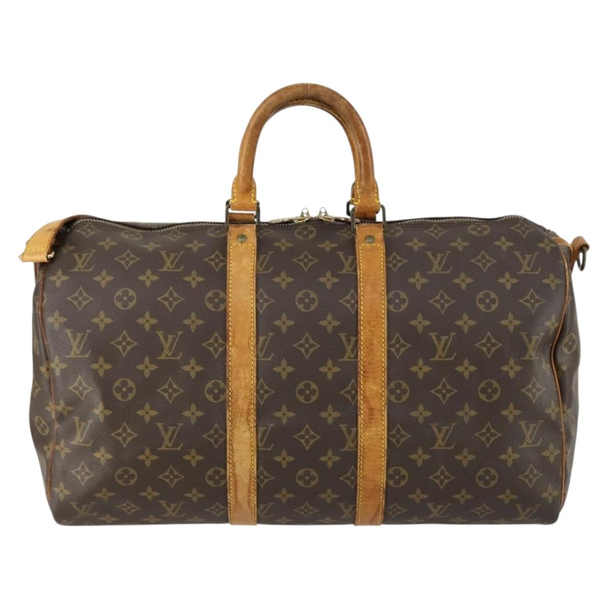 LOUIS VUITTON Monogram Keepall Bandouliere 45 Boston Bag M41418 LV Auth 155169