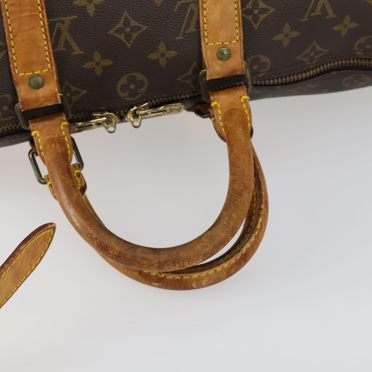 LOUIS VUITTON Monogram Keepall Bandouliere 45 Boston Bag M41418 LV Auth 155169