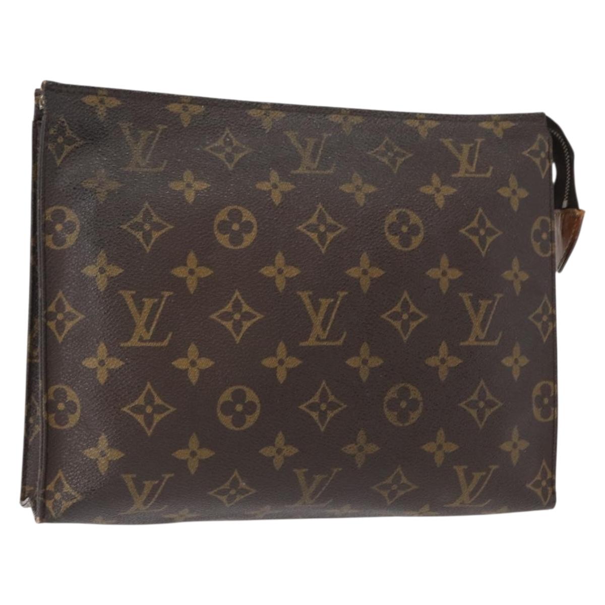 LOUIS VUITTON Monogram Poche Toilette 26 Pouch M47542 LV Auth 155174