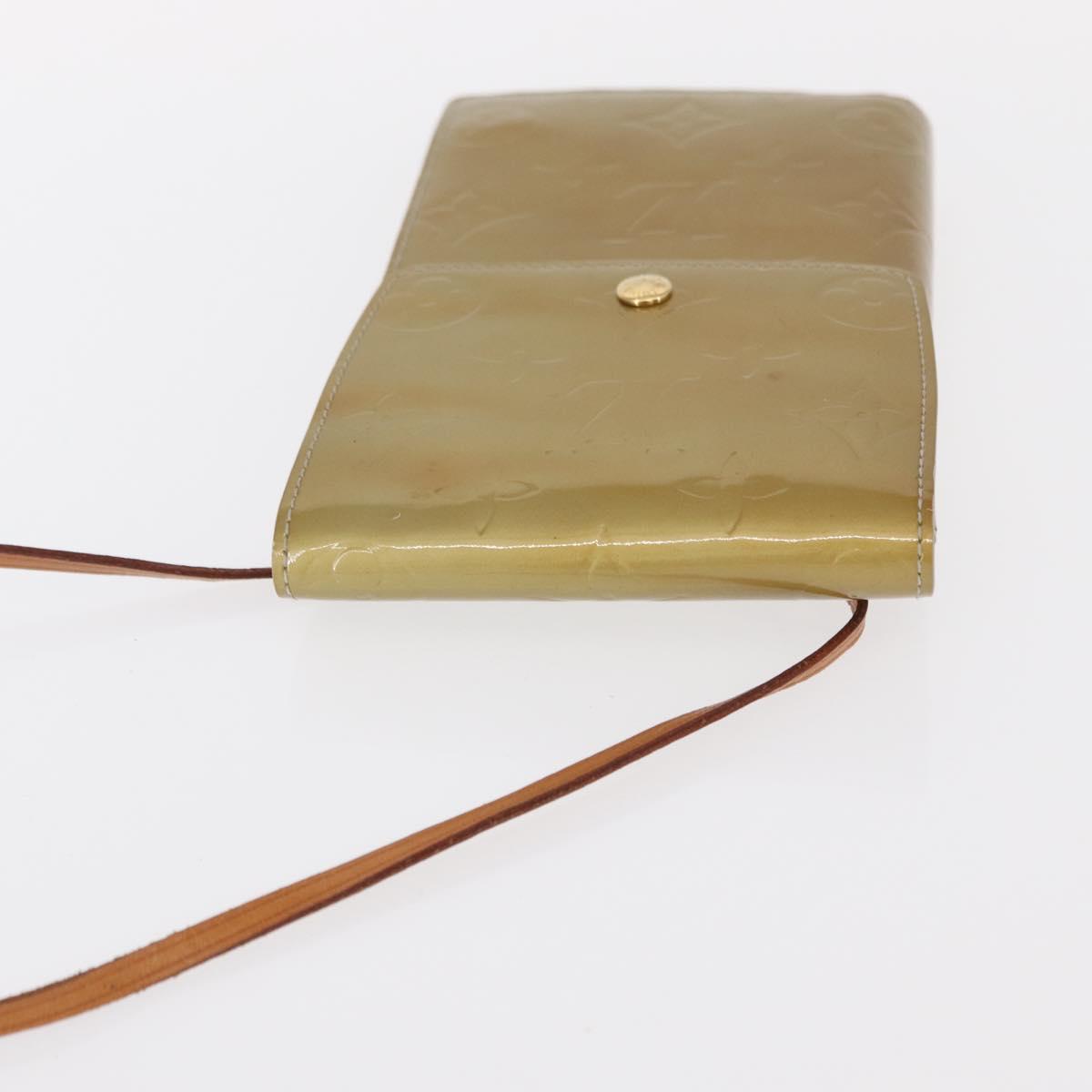 LOUIS VUITTON Monogram Vernis Walker Wallet Gris M91031 LV Auth 155176