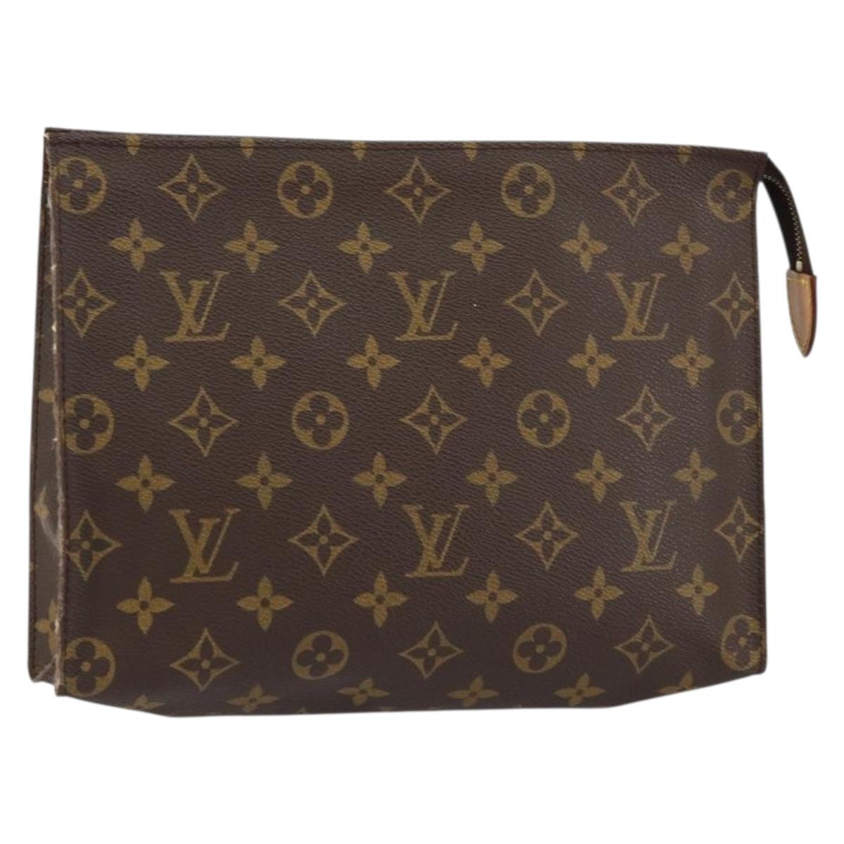 LOUIS VUITTON Monogram Poche Toilette 26 Pouch M47542 LV Auth 155182