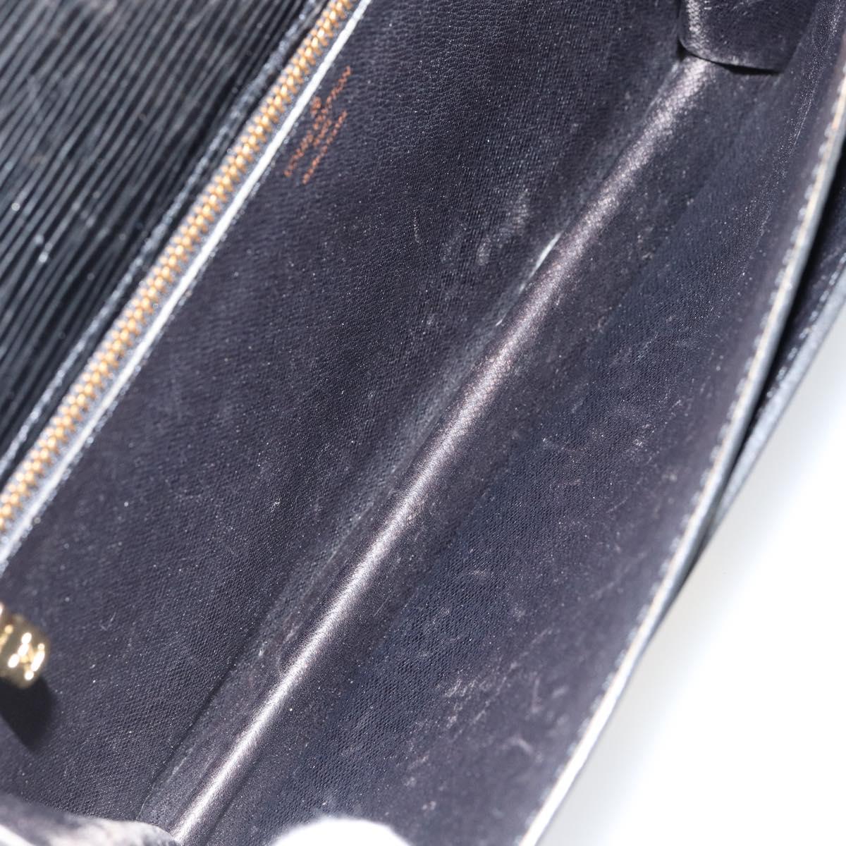 LOUIS VUITTON Epi Serie Dragonne Clutch Bag Black Noir M52612 LV Auth 155183