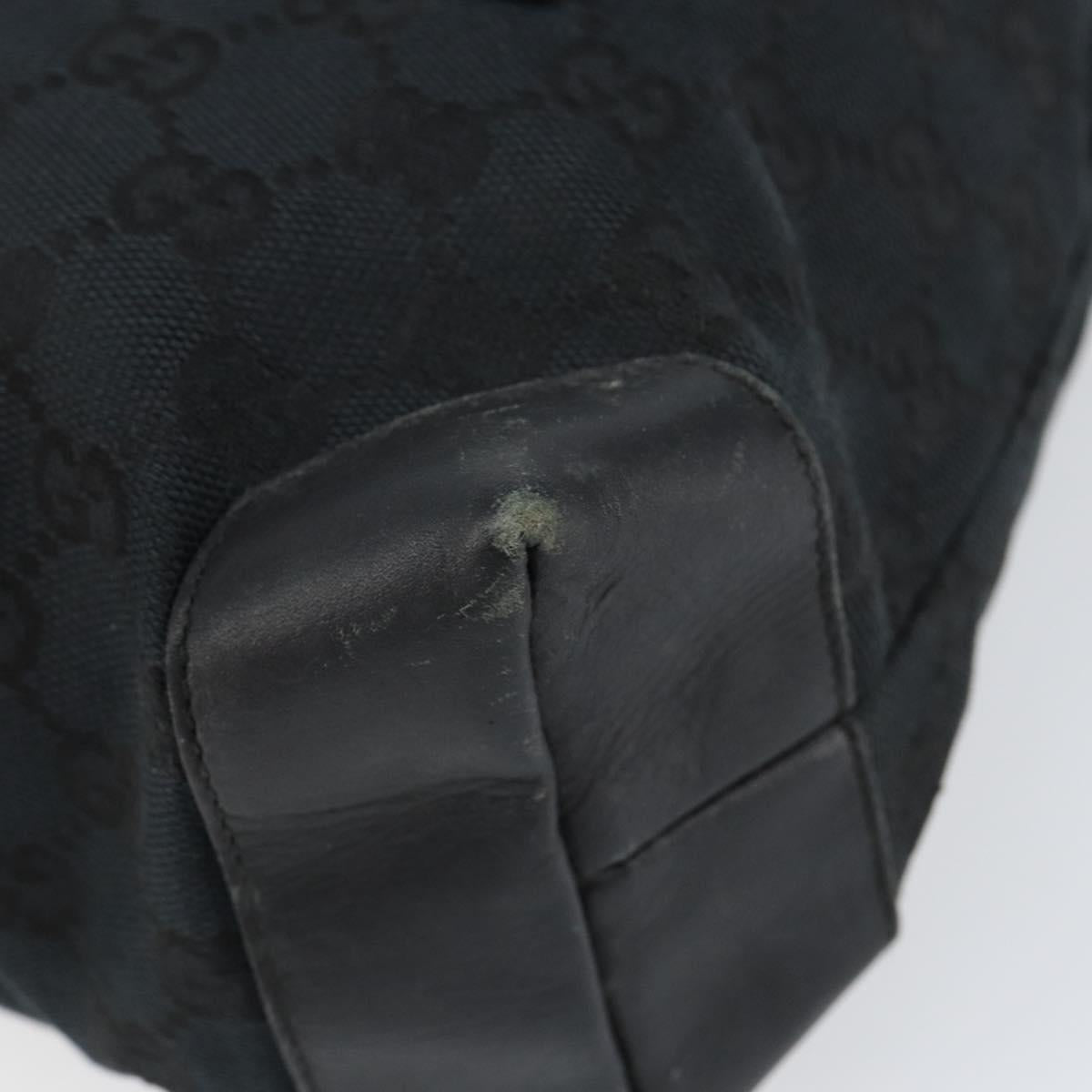 GUCCI GG Canvas Hand Bag Black 019 0402 Auth 155192