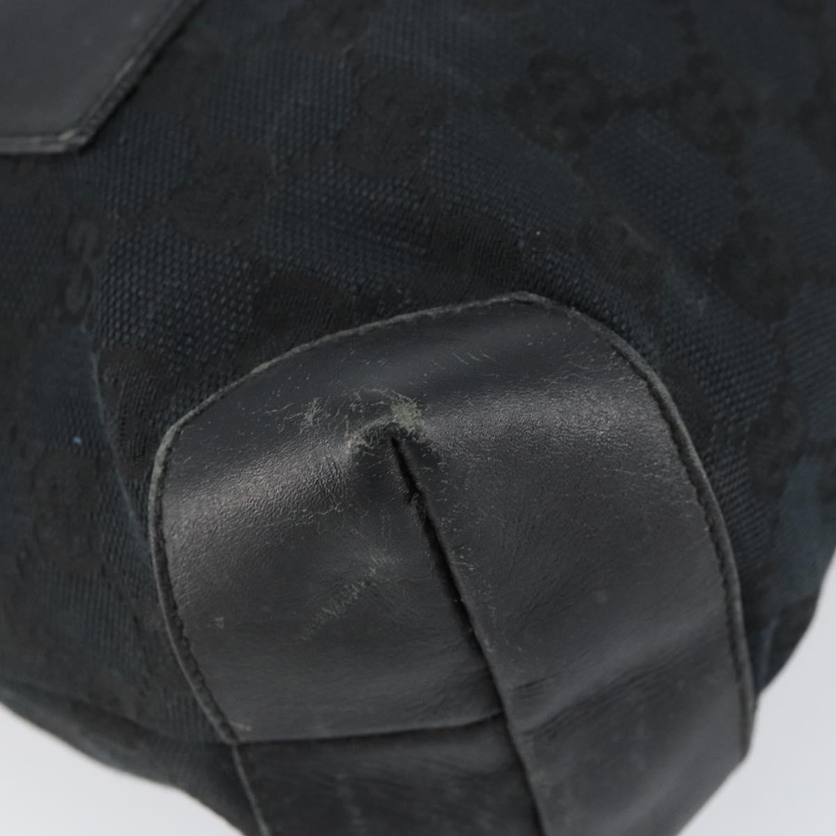 GUCCI GG Canvas Hand Bag Black 019 0402 Auth 155192