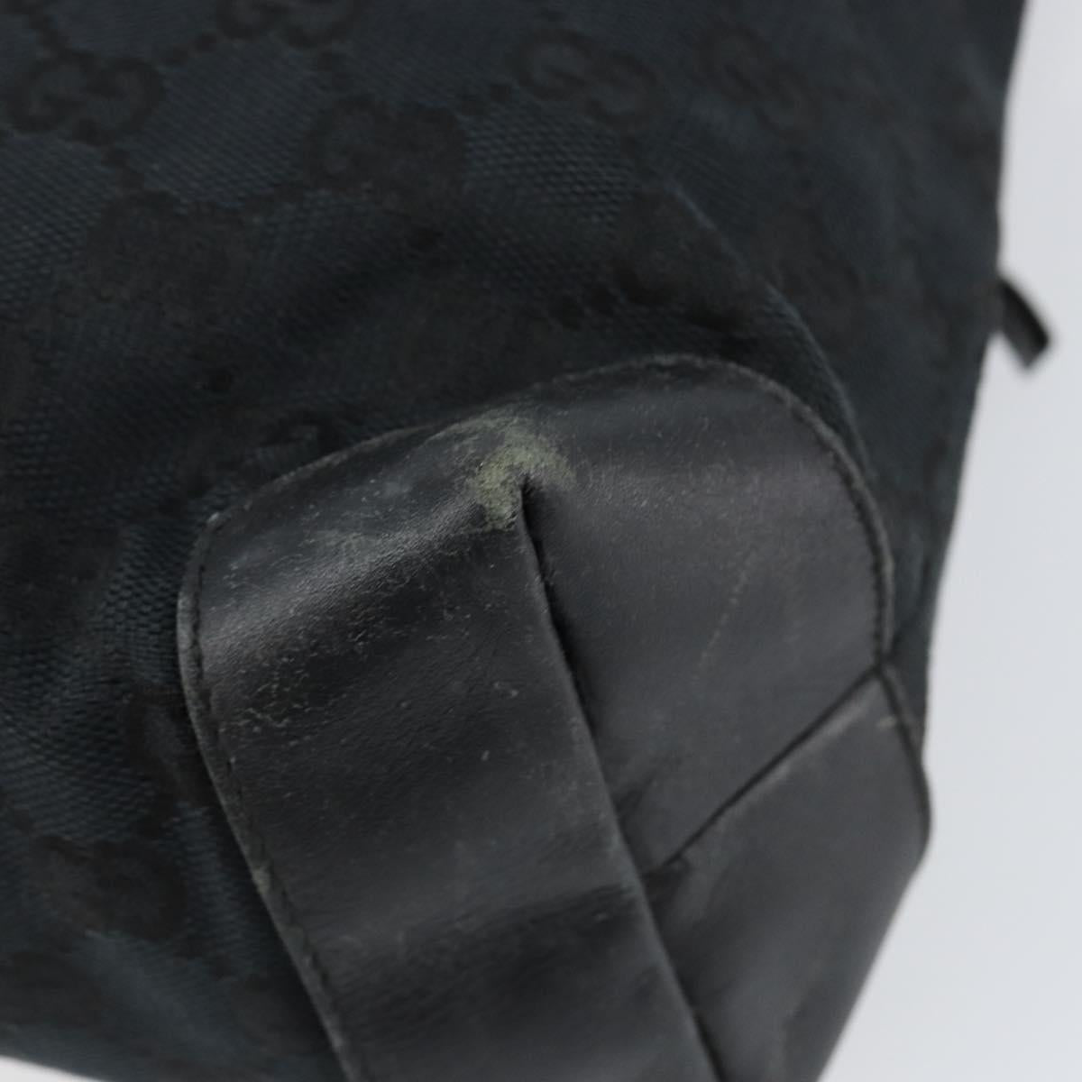 GUCCI GG Canvas Hand Bag Black 019 0402 Auth 155192