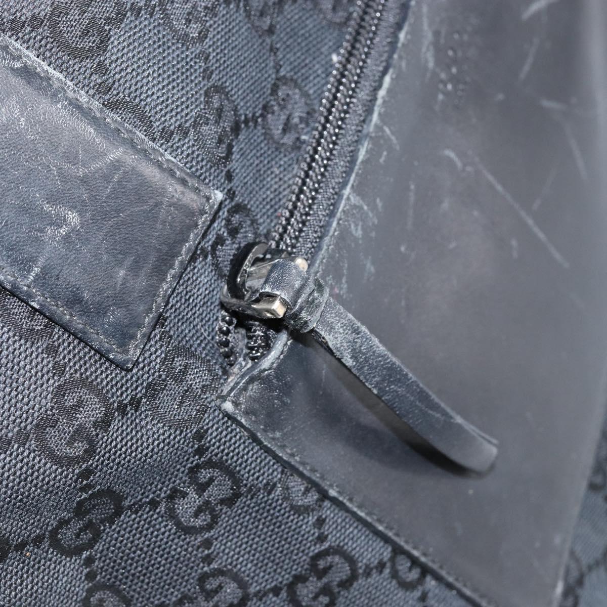 GUCCI GG Canvas Hand Bag Black 019 0402 Auth 155192