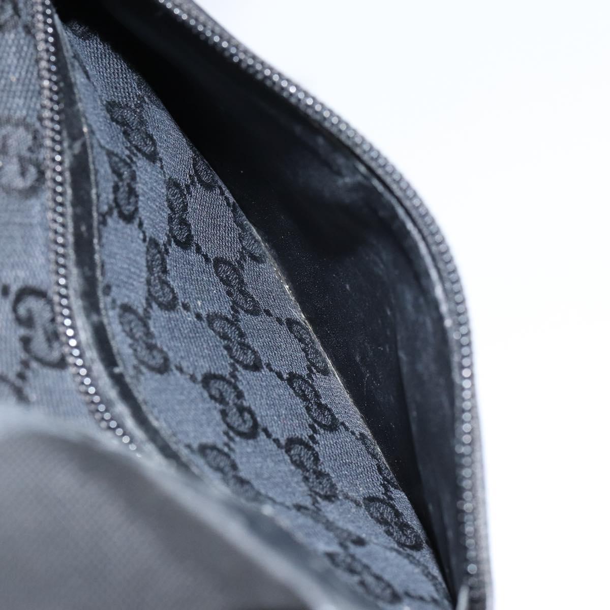 GUCCI GG Canvas Hand Bag Black 019 0402 Auth 155192