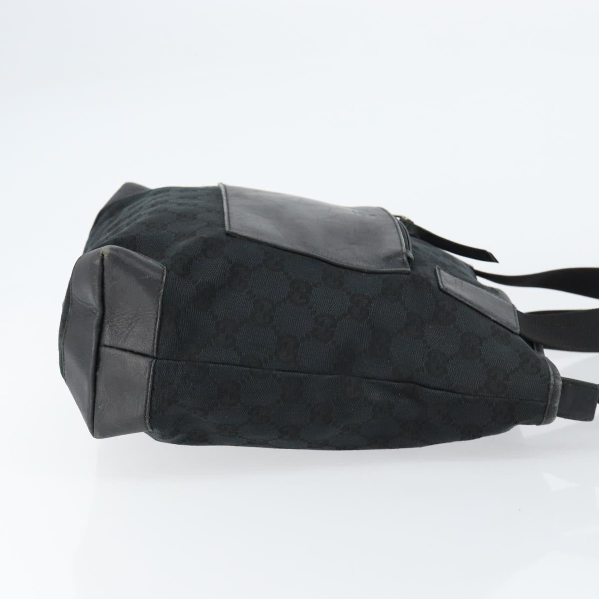 GUCCI GG Canvas Hand Bag Black 019 0402 Auth 155192