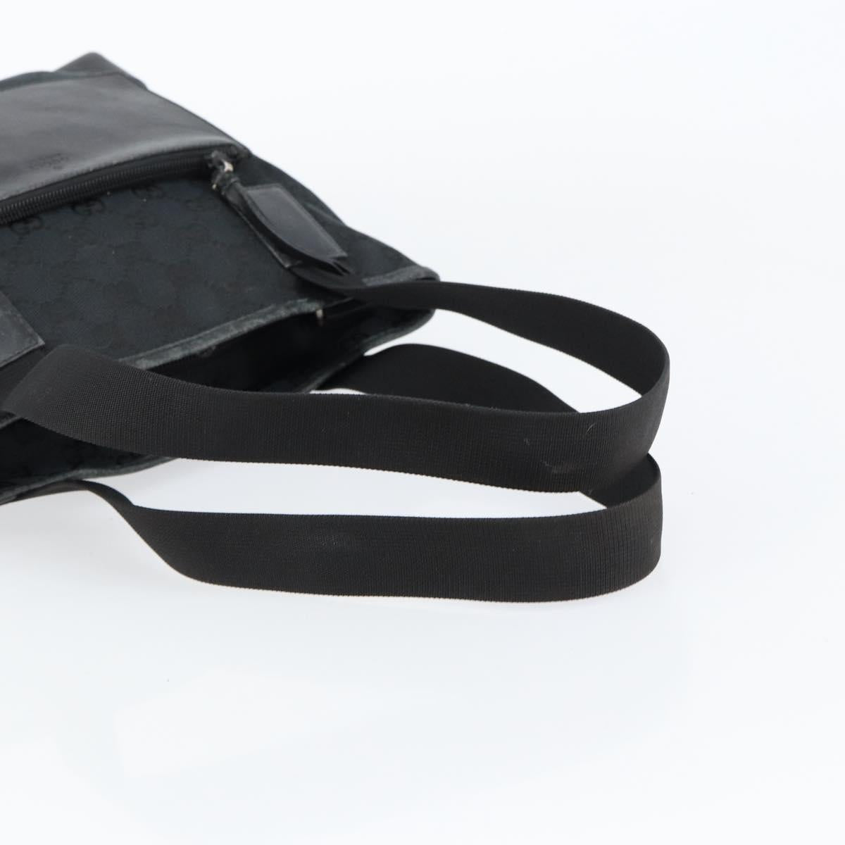 GUCCI GG Canvas Hand Bag Black 019 0402 Auth 155192