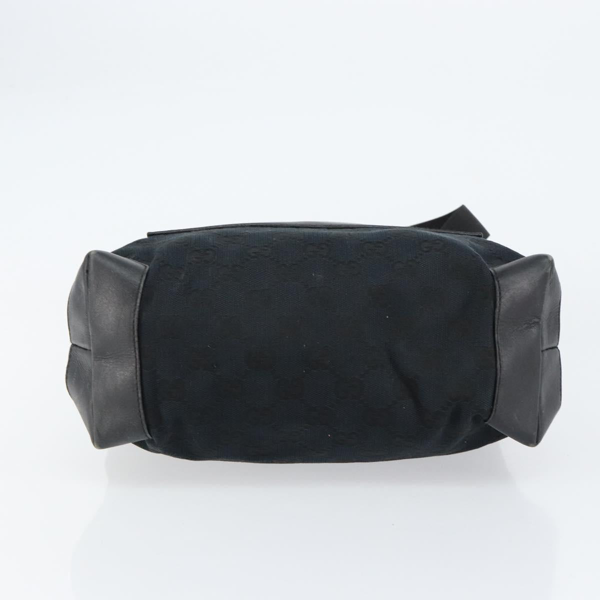 GUCCI GG Canvas Hand Bag Black 019 0402 Auth 155192
