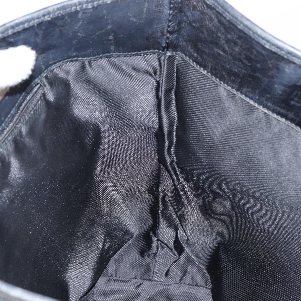 GUCCI GG Canvas Tote Bag Black Gold 002 1098 Auth 155193