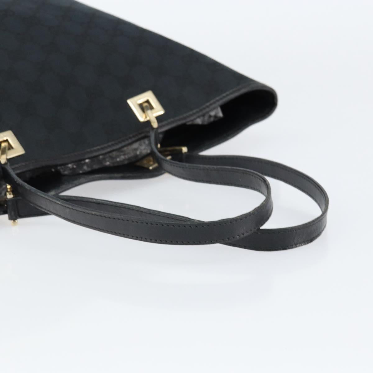 GUCCI GG Canvas Tote Bag Black Gold 002 1098 Auth 155193