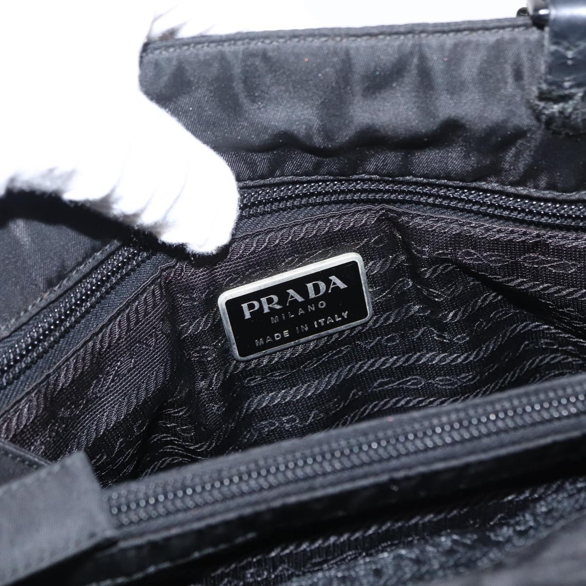 PRADA Tote Bag Nylon Black Auth 155194