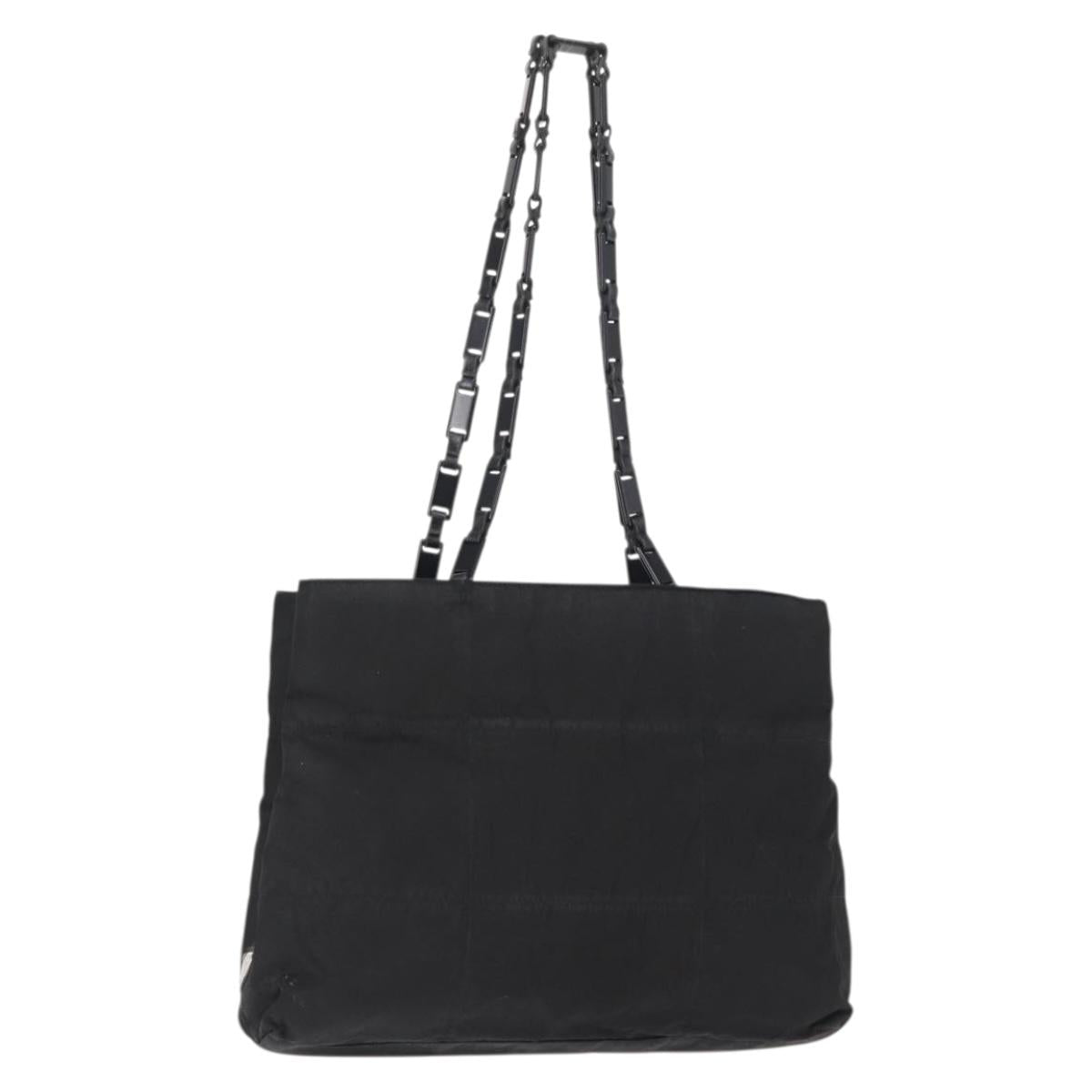 PRADA Tote Bag Nylon Black Auth 155194