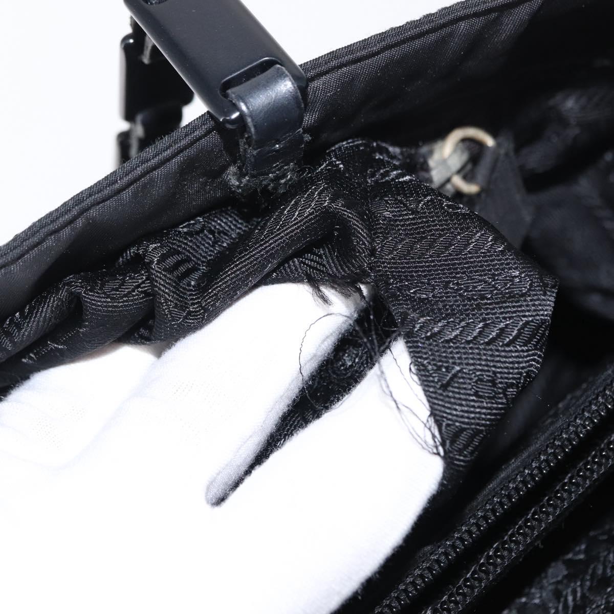 PRADA Tote Bag Nylon Black Auth 155194